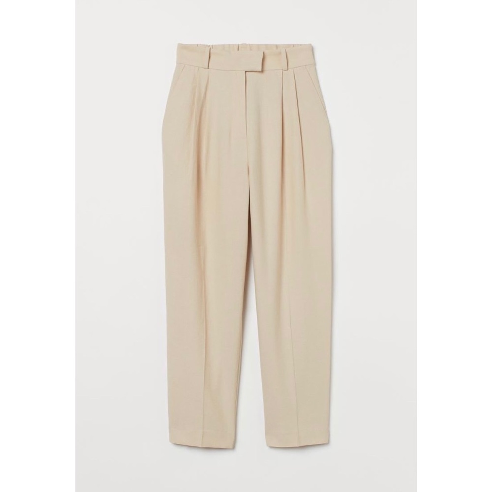 H&M Creased Pants - Light Beige